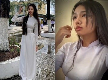Ảnh XXX của em gái học sinh Lâm Kim Thư trong chiếc áo dài hở bạo