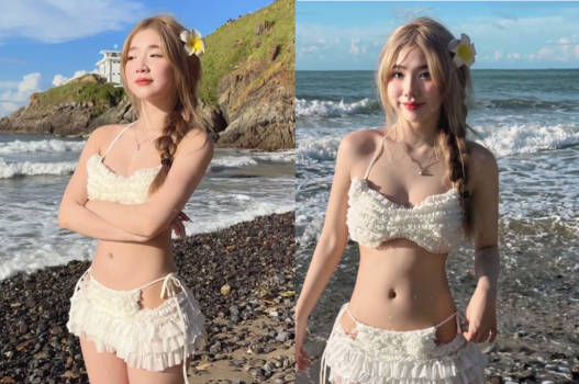Ngọc Diễm da trắng xinh xắn mê hoặc lòng chàng trai lạ